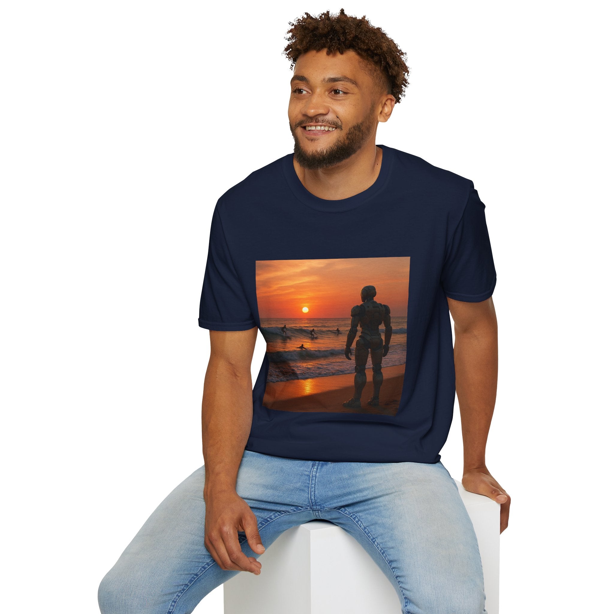 Sunset Surfer T-Shirt — Witness Human Beach Sunset Photography Tee