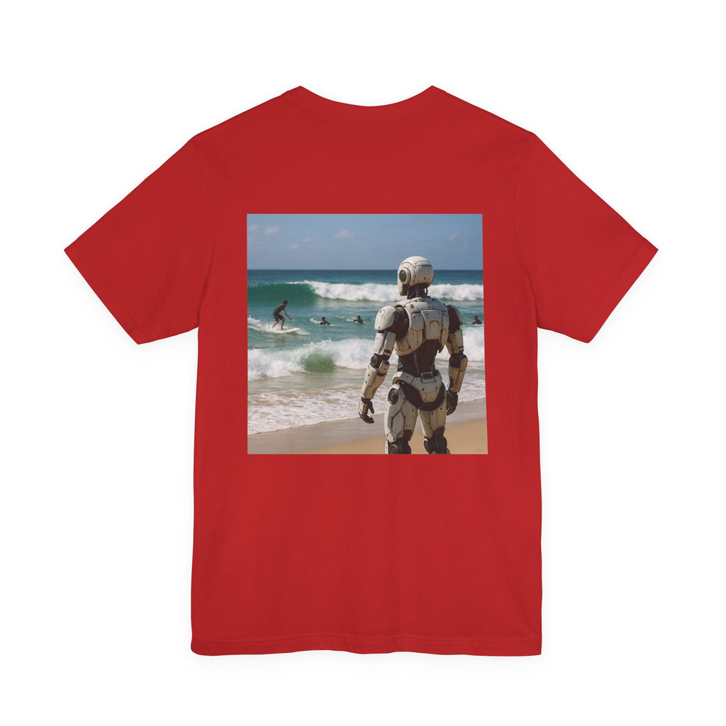 Robot Beach T-Shirt — Surfer Droid Graphic Tee