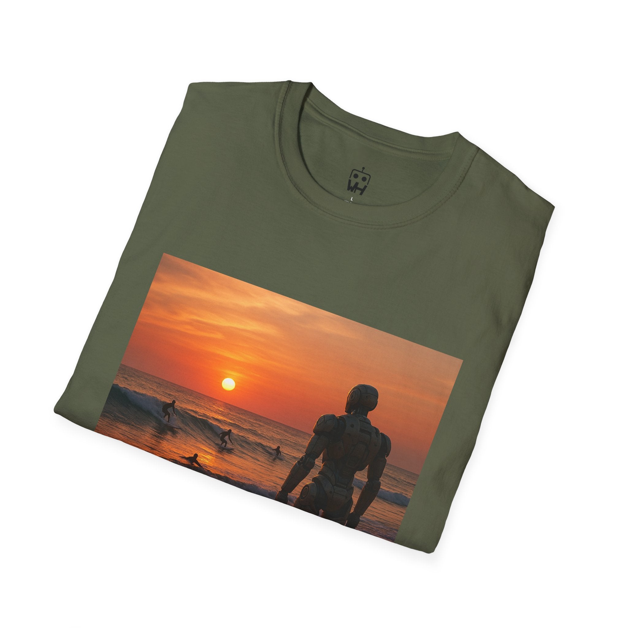 Sunset Surfer T-Shirt — Witness Human Beach Sunset Photography Tee