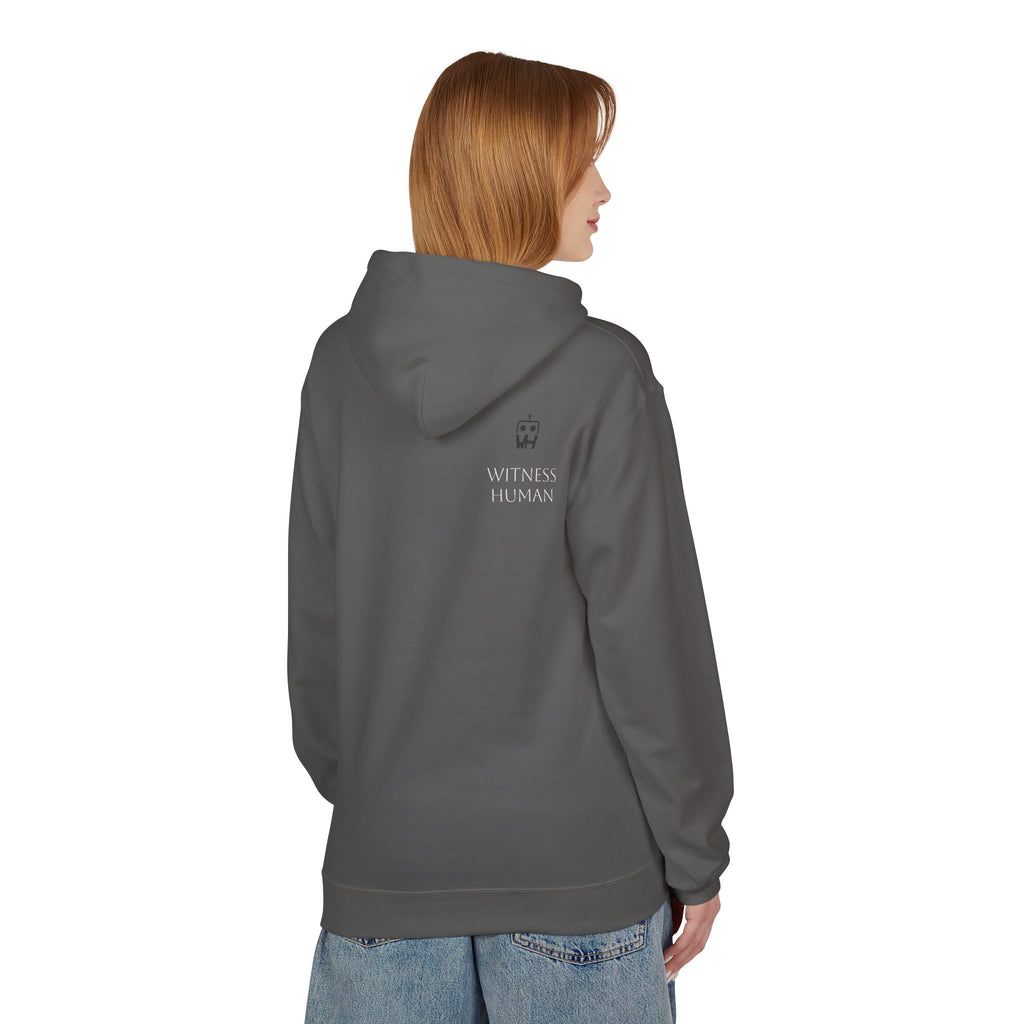 Surf-Watching Robot Hoodie — Retro Robot Watching Surf Graphic