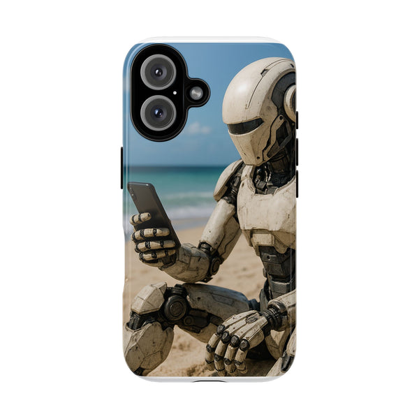 Robot Beach Phone Case — Tough Cases
