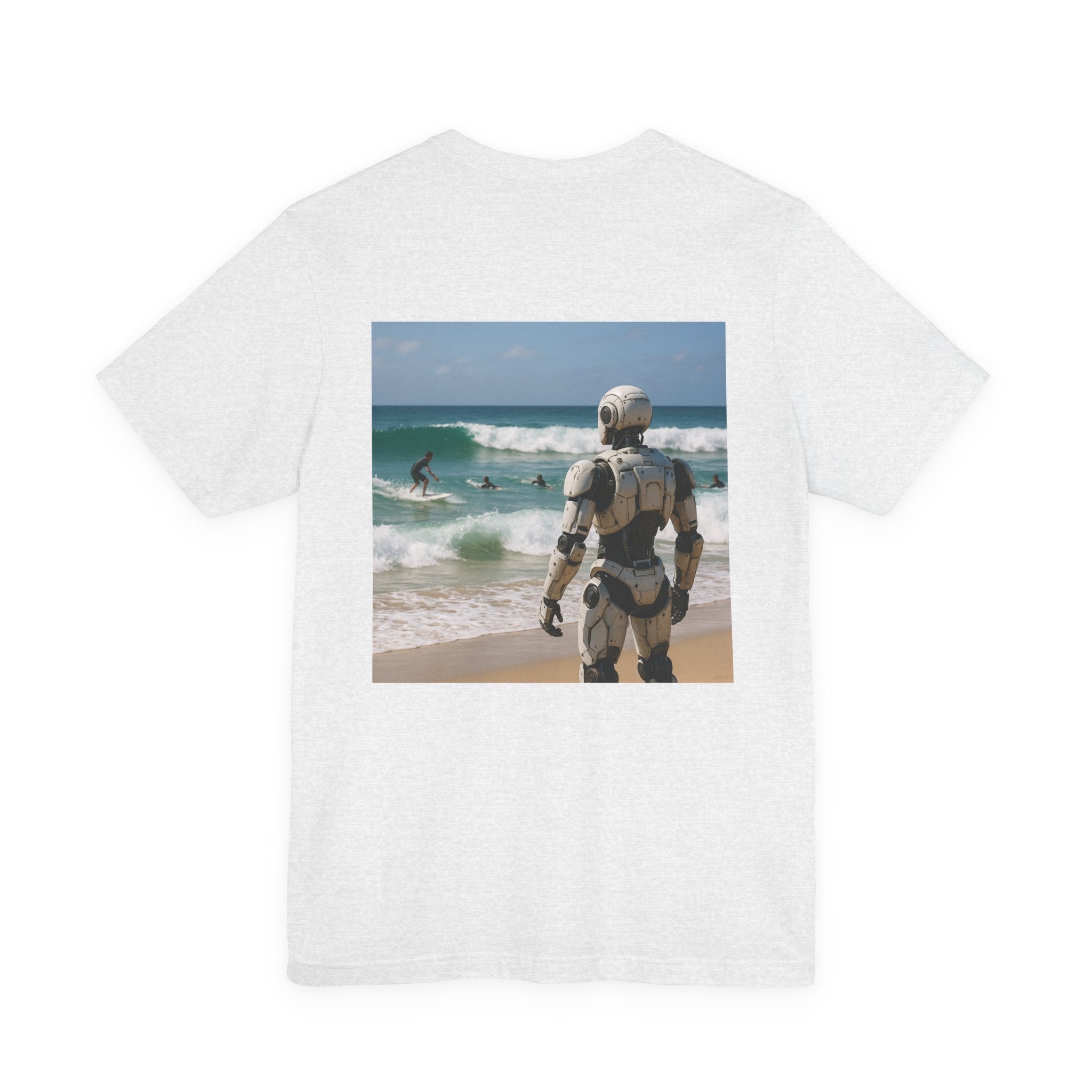 Robot Beach T-Shirt — Surfer Droid Graphic Tee