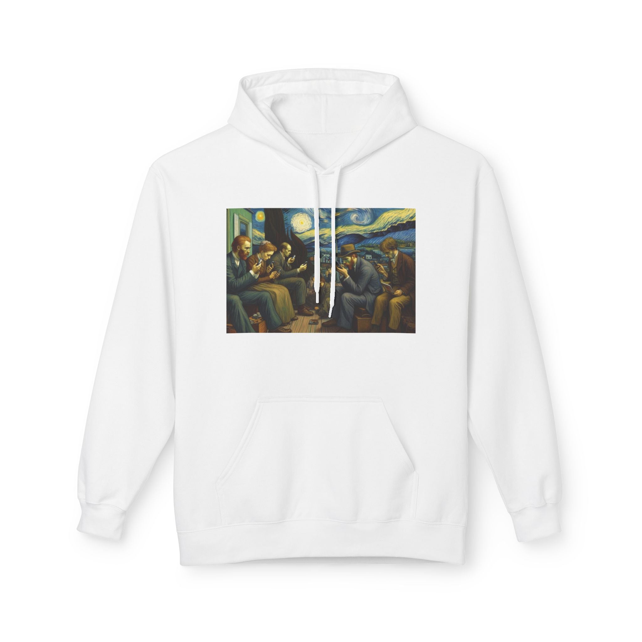 Van Gogh Style People Scrolling Hoodie