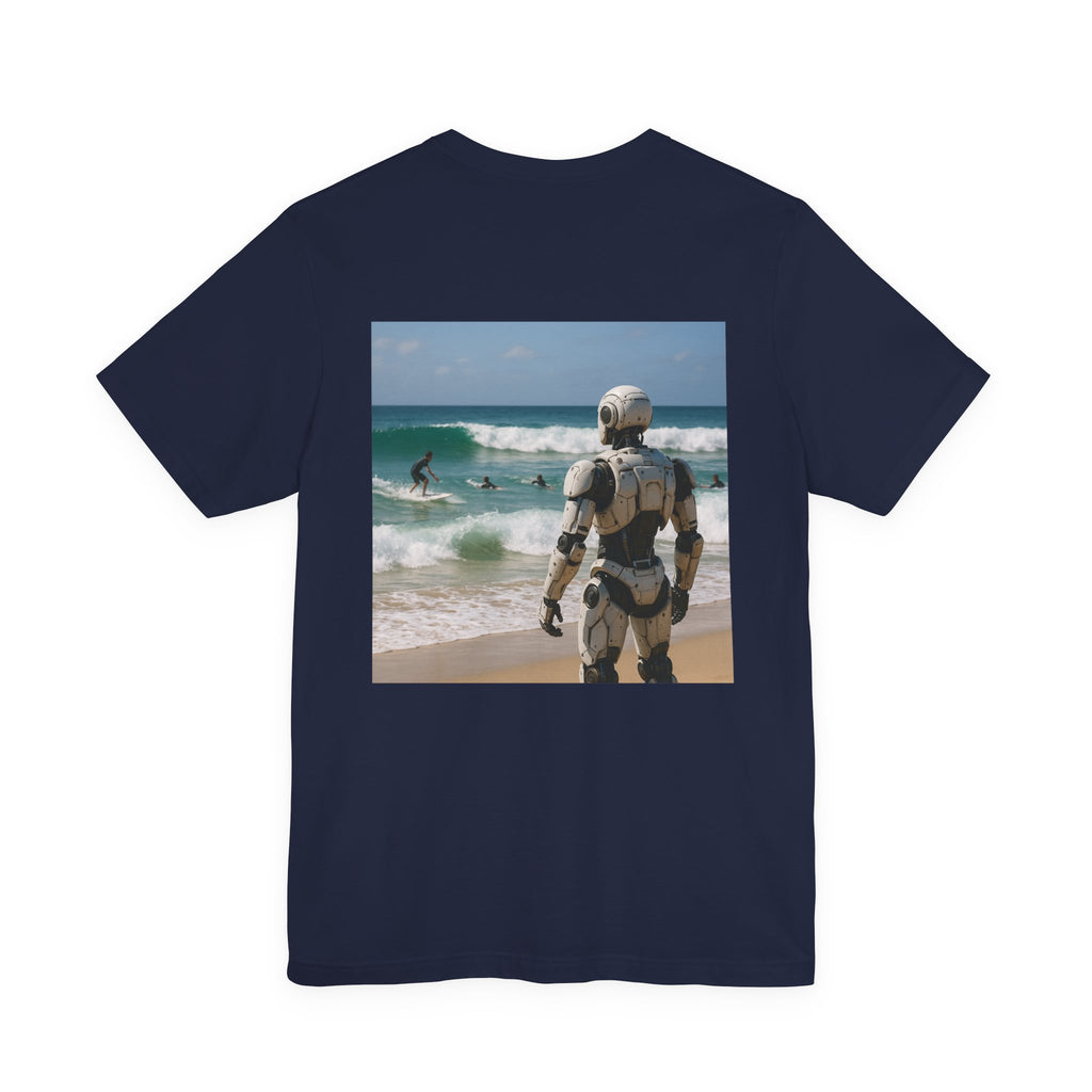 Robot Beach T-Shirt — Surfer Droid Graphic Tee