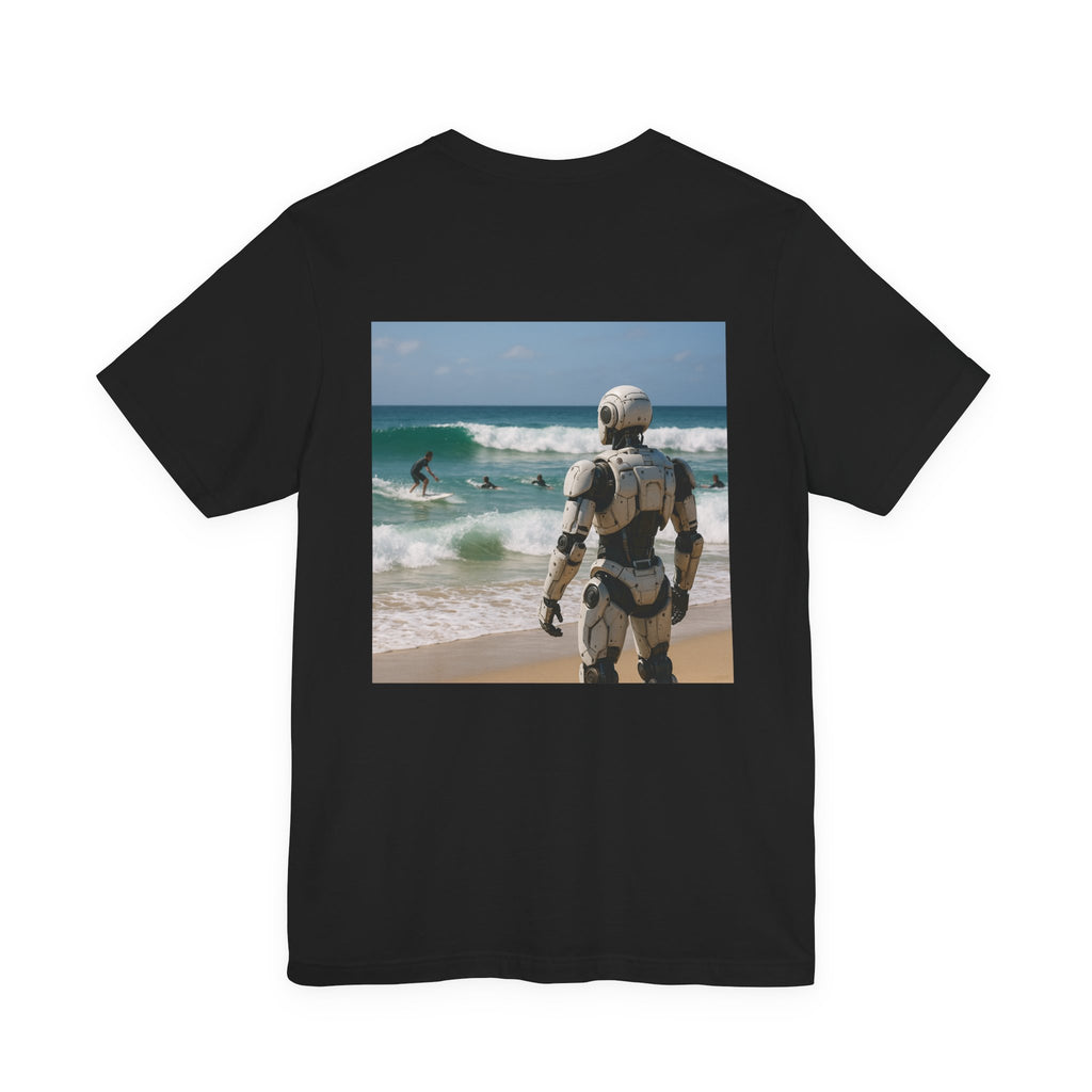 Robot Beach T-Shirt — Surfer Droid Graphic Tee