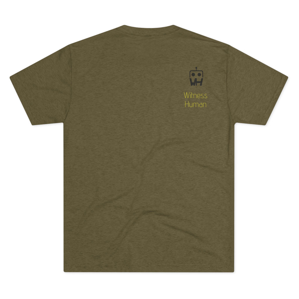Sunset Robot Beach T‑Shirt — Wilderness Human Graphic Tee
