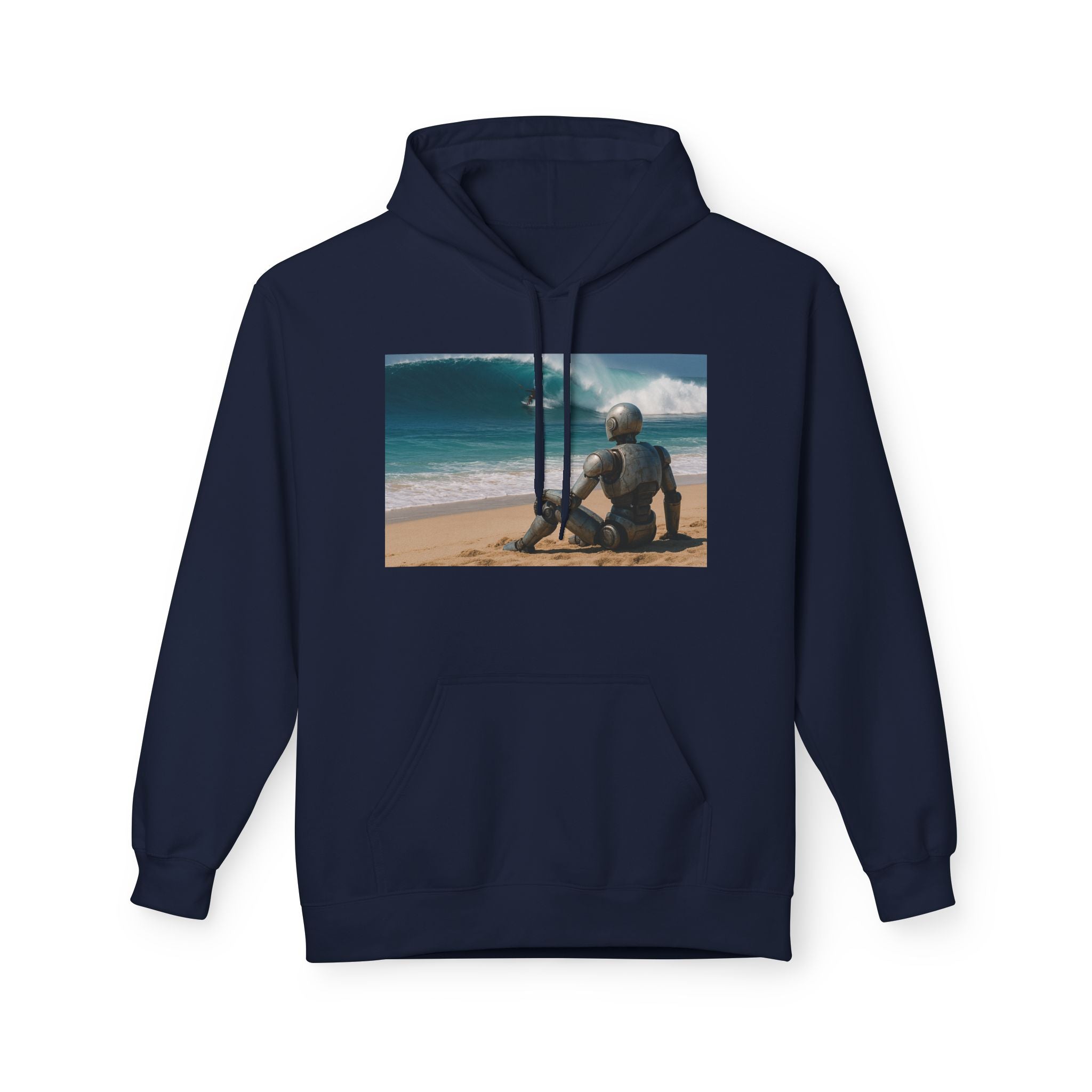 Kitesurfing Wave Robot Hoodie — Surf-Tech Graphic Fleece