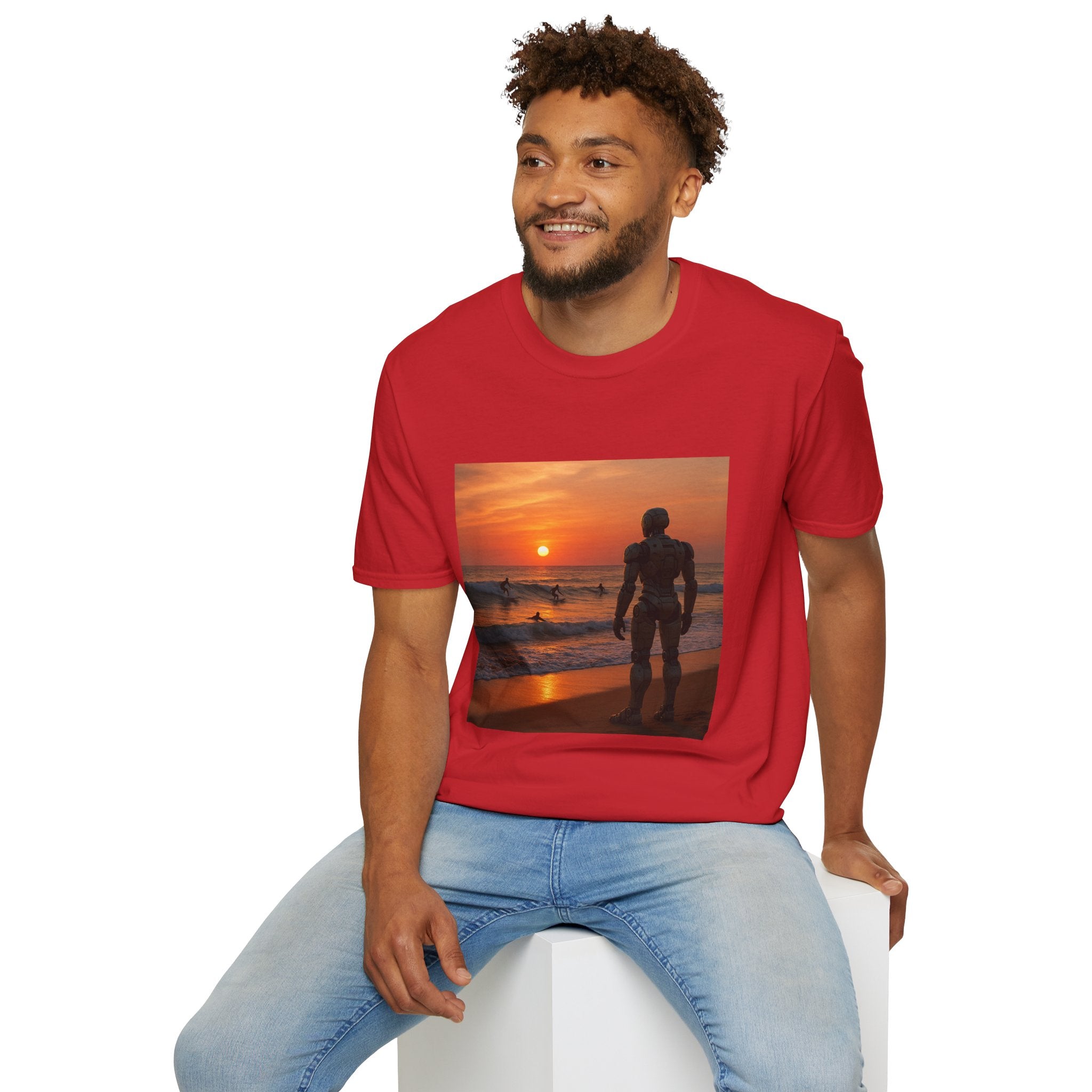 Sunset Surfer T-Shirt — Witness Human Beach Sunset Photography Tee