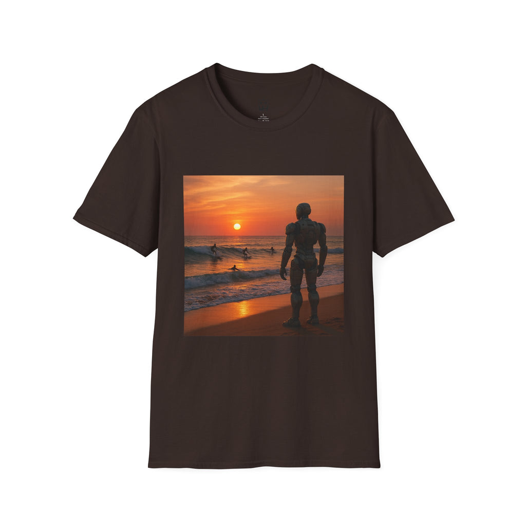 Sunset Surfer T-Shirt — Witness Human Beach Sunset Photography Tee