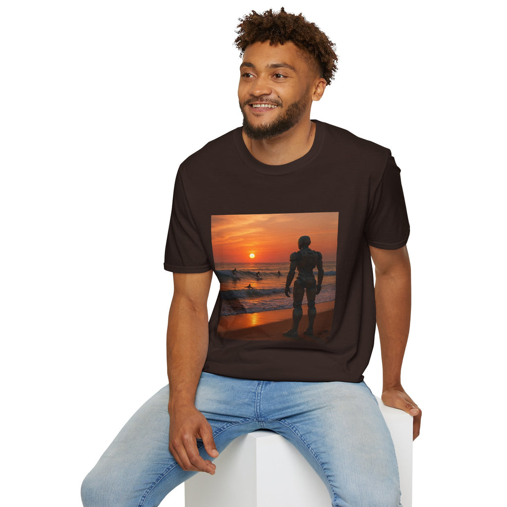 Sunset Surfer T-Shirt — Witness Human Beach Sunset Photography Tee