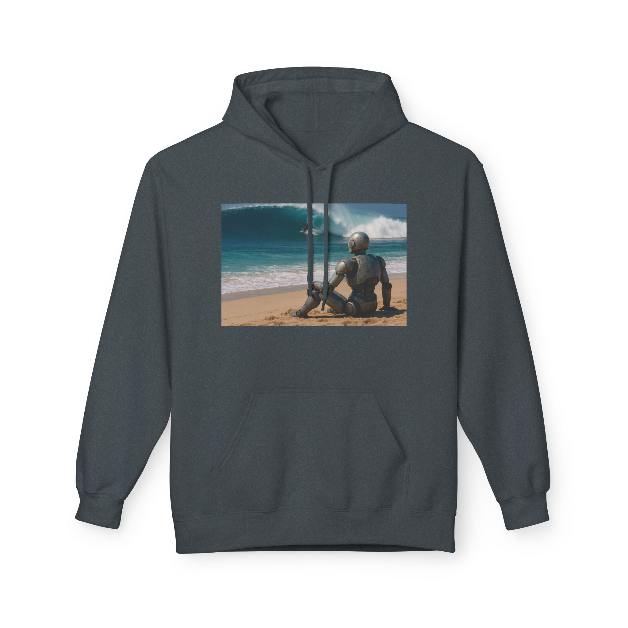 Kitesurfing Wave Robot Hoodie — Surf-Tech Graphic Fleece