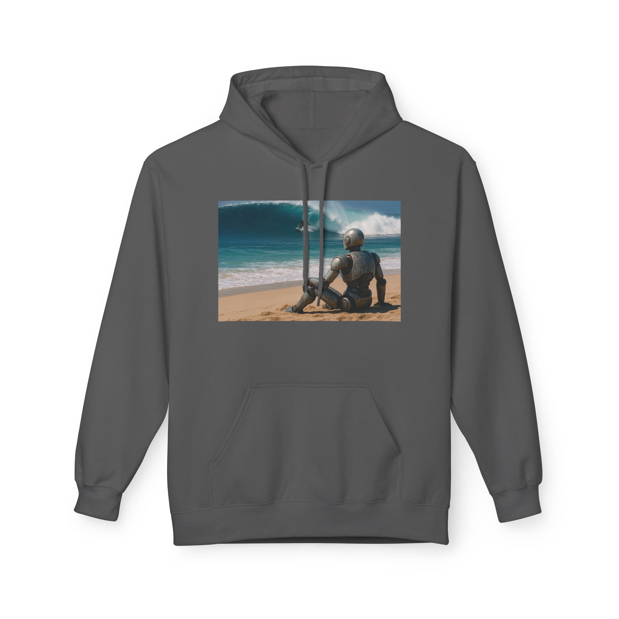 Kitesurfing Wave Robot Hoodie — Surf-Tech Graphic Fleece