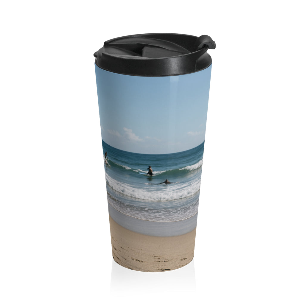 Robot Surfing Travel Mug Stainless Steel Travel Tumbler with Surfing Robot Design