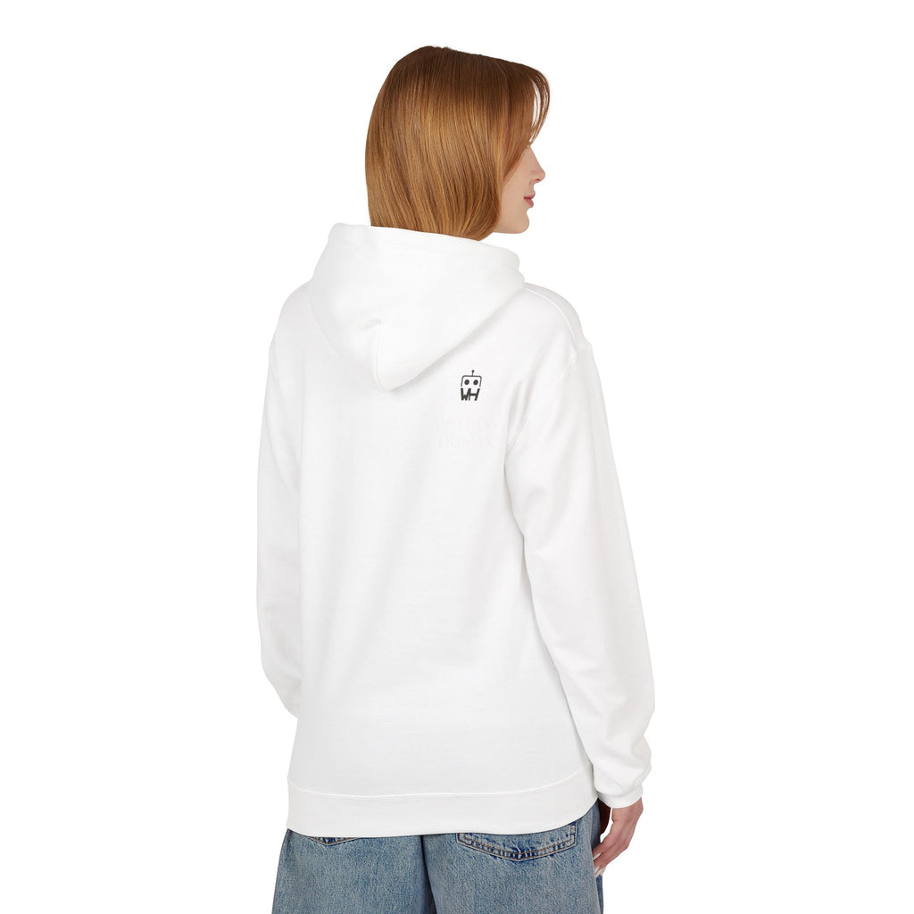 Surfing Robot Hoodie — Retro Robot Scrolling Graphic Hoodie