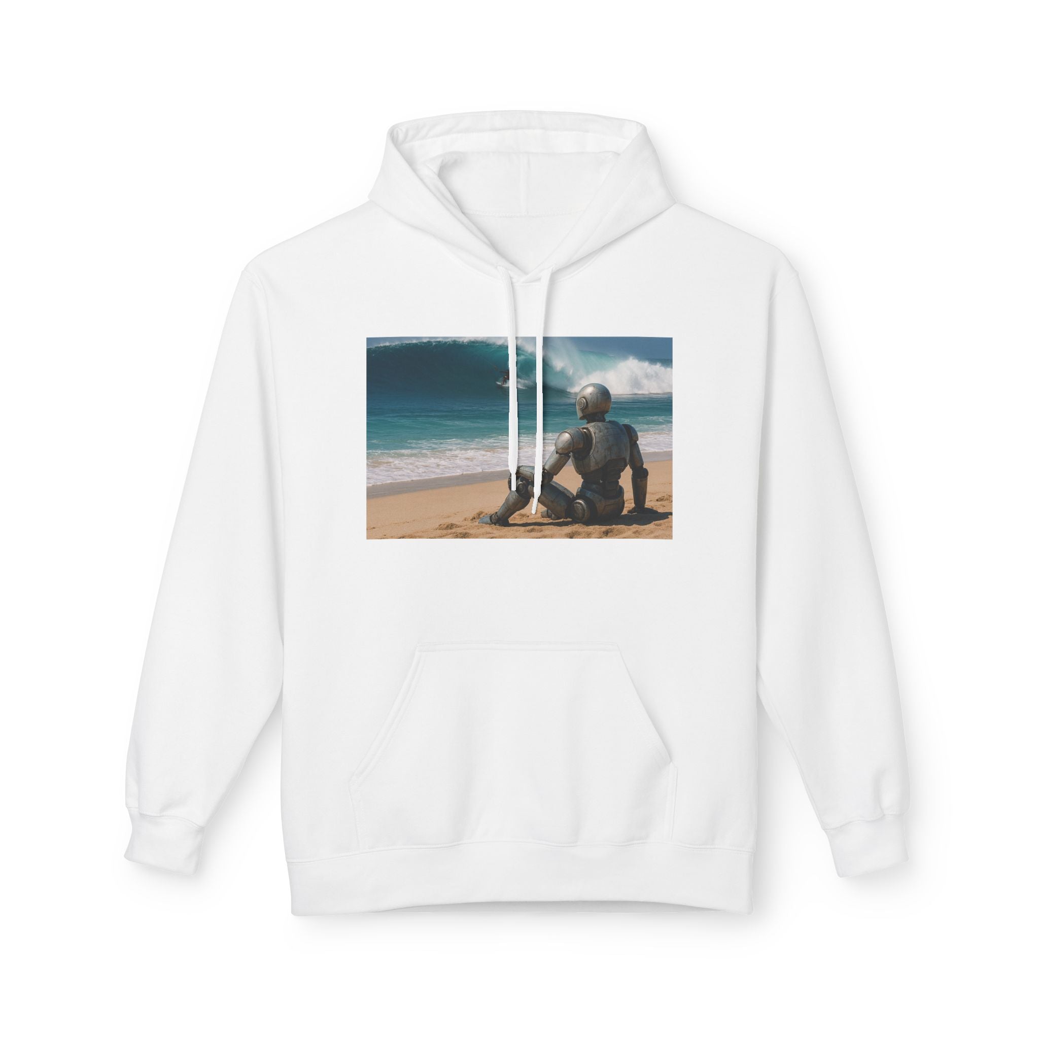 Kitesurfing Wave Robot Hoodie — Surf-Tech Graphic Fleece