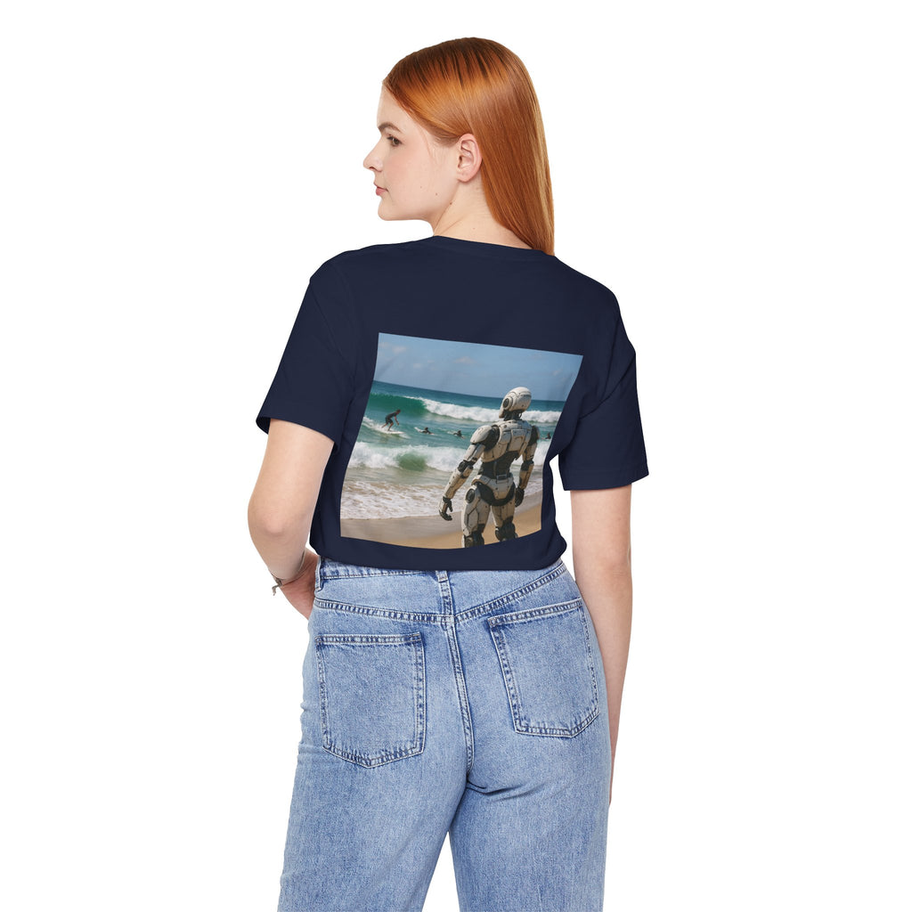 Robot Beach T-Shirt — Surfer Droid Graphic Tee