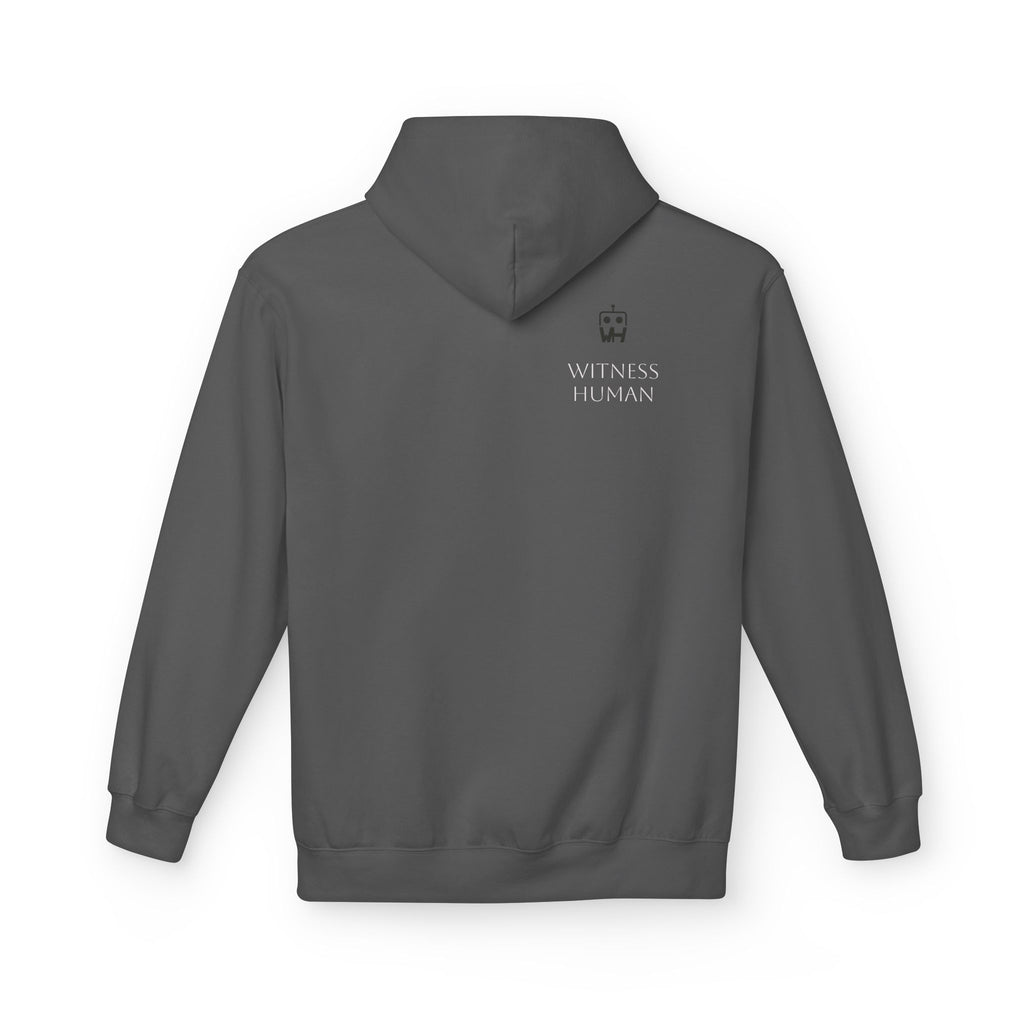 Surf-Watching Robot Hoodie — Retro Robot Watching Surf Graphic