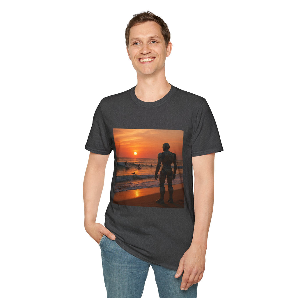 Sunset Surfer T-Shirt — Witness Human Beach Sunset Photography Tee