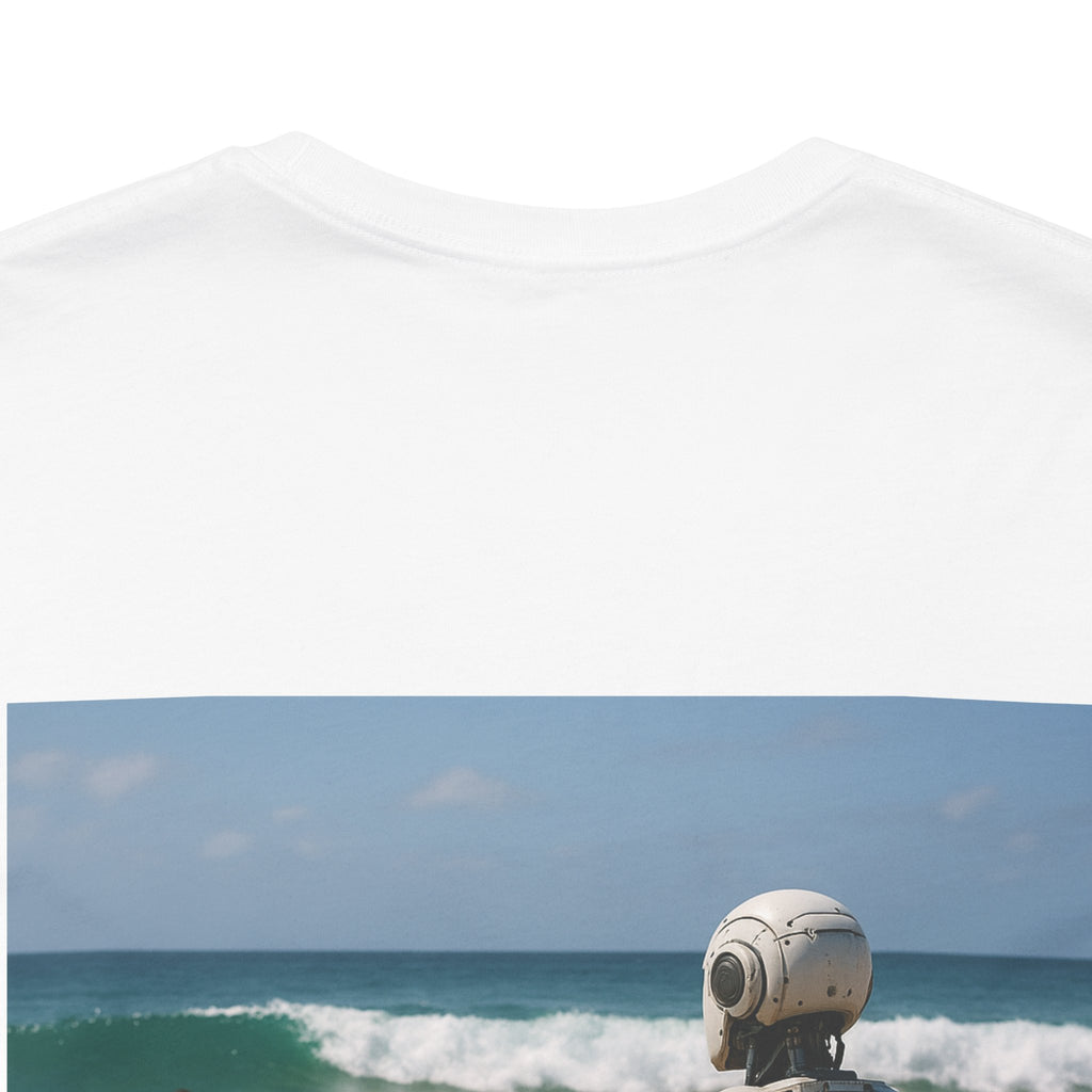 Robot Beach T-Shirt — Surfer Droid Graphic Tee