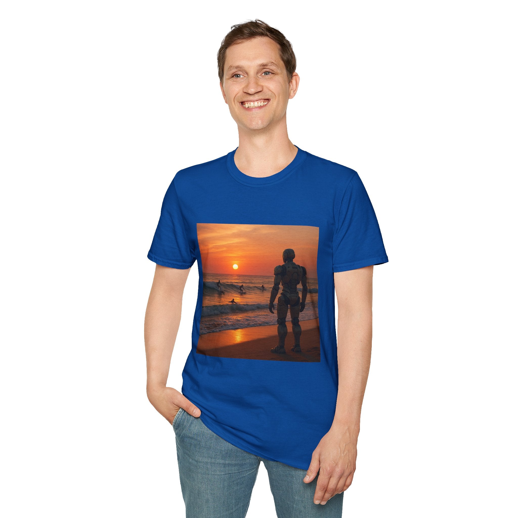 Sunset Surfer T-Shirt — Witness Human Beach Sunset Photography Tee