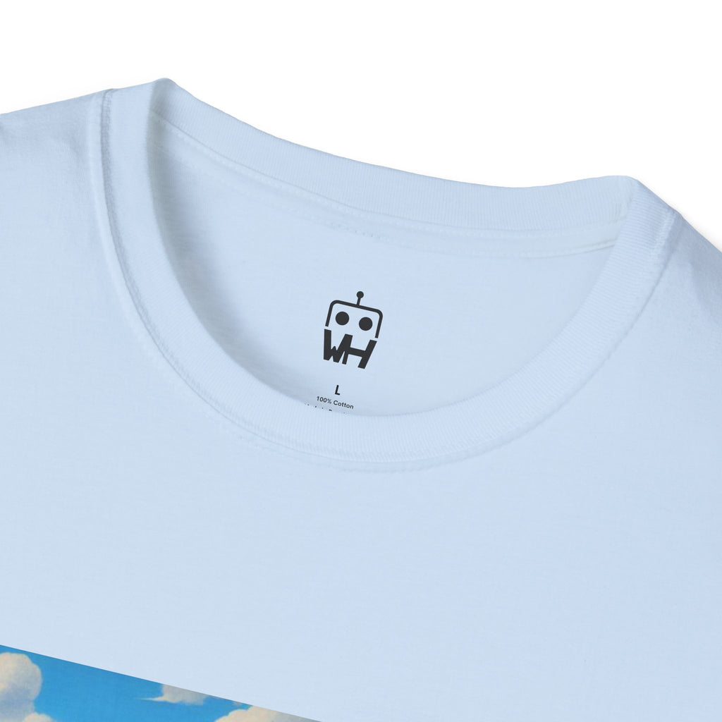 Renaissance Ladies Graphic T-Shirt — Vintage Blue Virgin Mary Art Tee