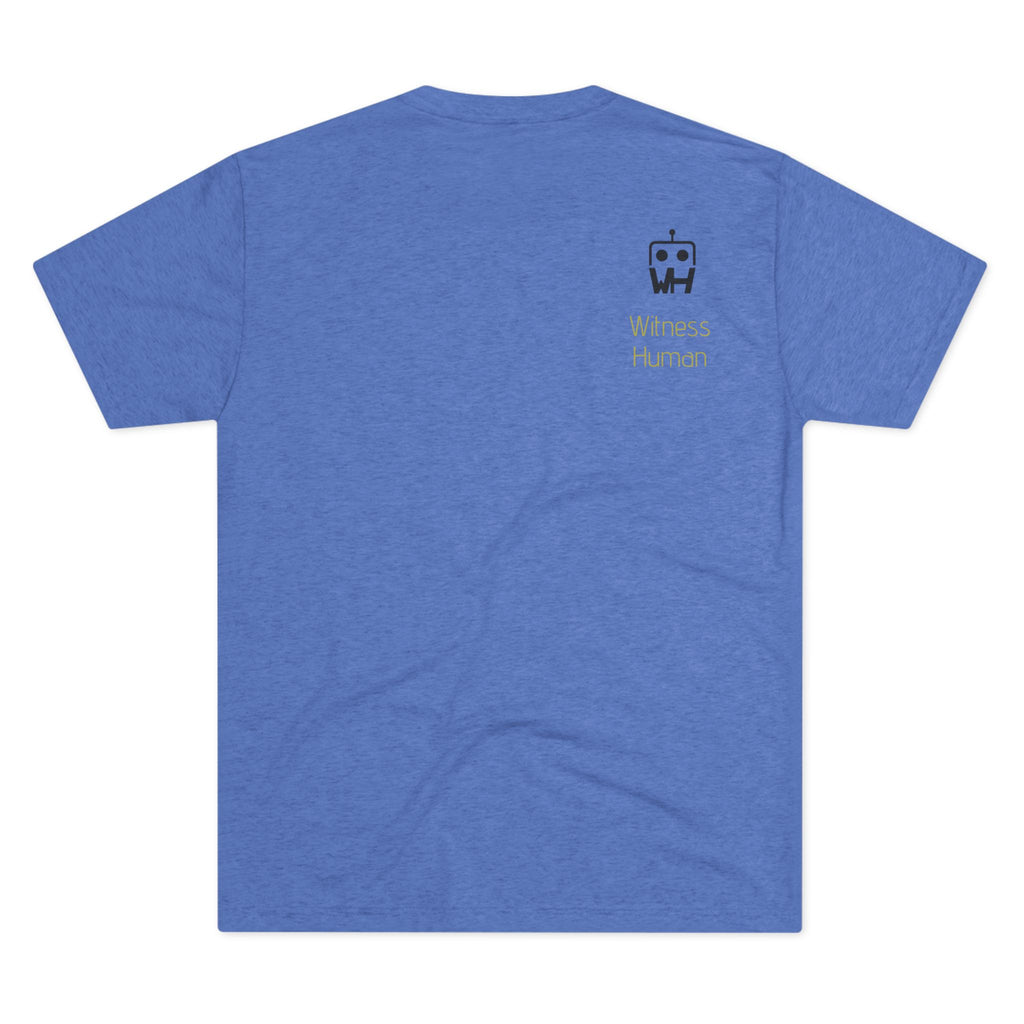 Sunset Robot Beach T‑Shirt — Wilderness Human Graphic Tee