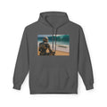 Surf-Watching Robot Hoodie — Retro Robot Watching Surf Graphic