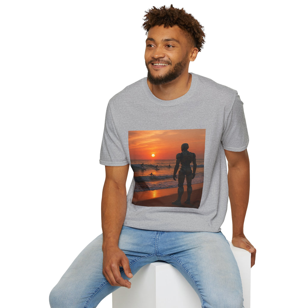 Sunset Surfer T-Shirt — Witness Human Beach Sunset Photography Tee
