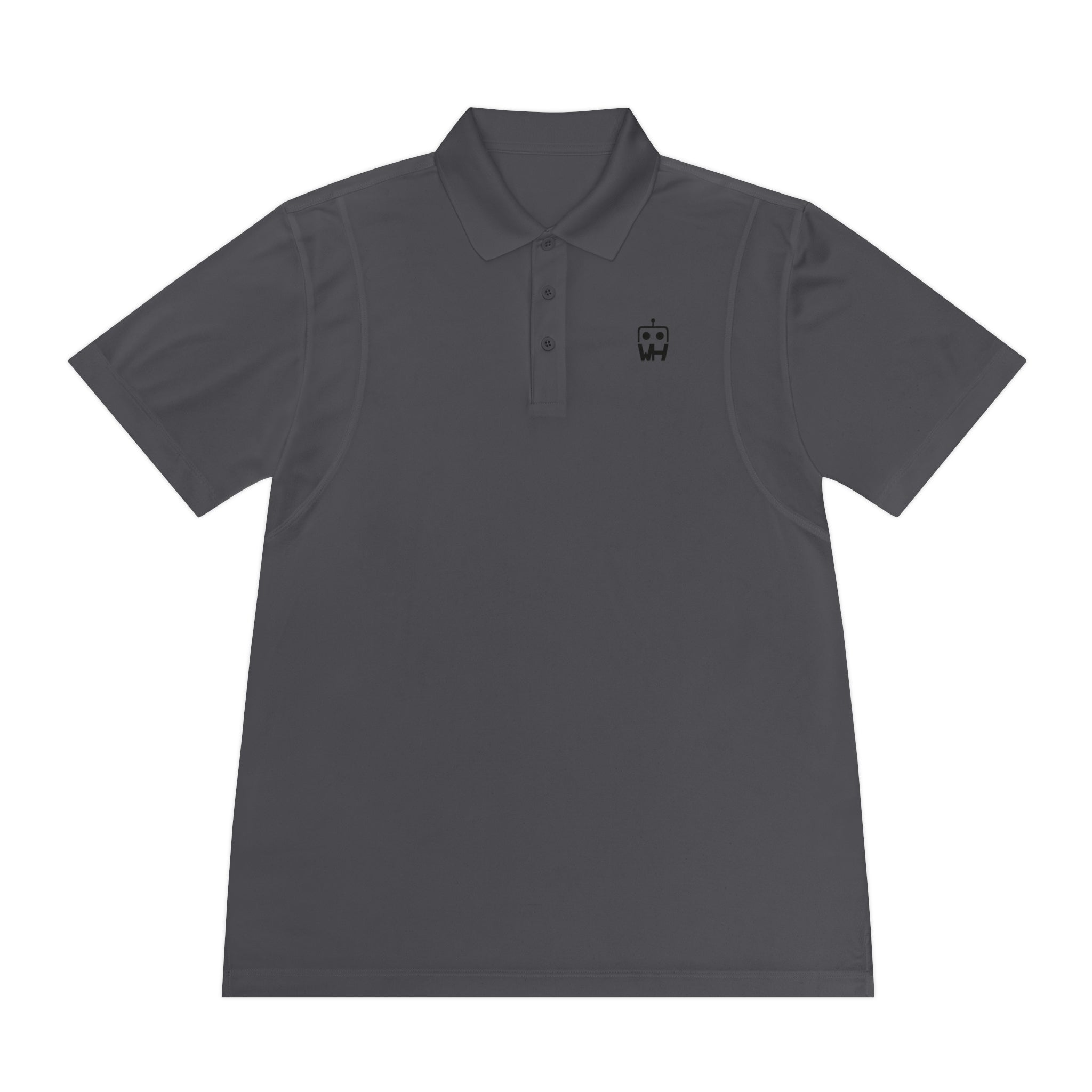 Minimalist Robot Logo Polo — Men’s Sport Polo