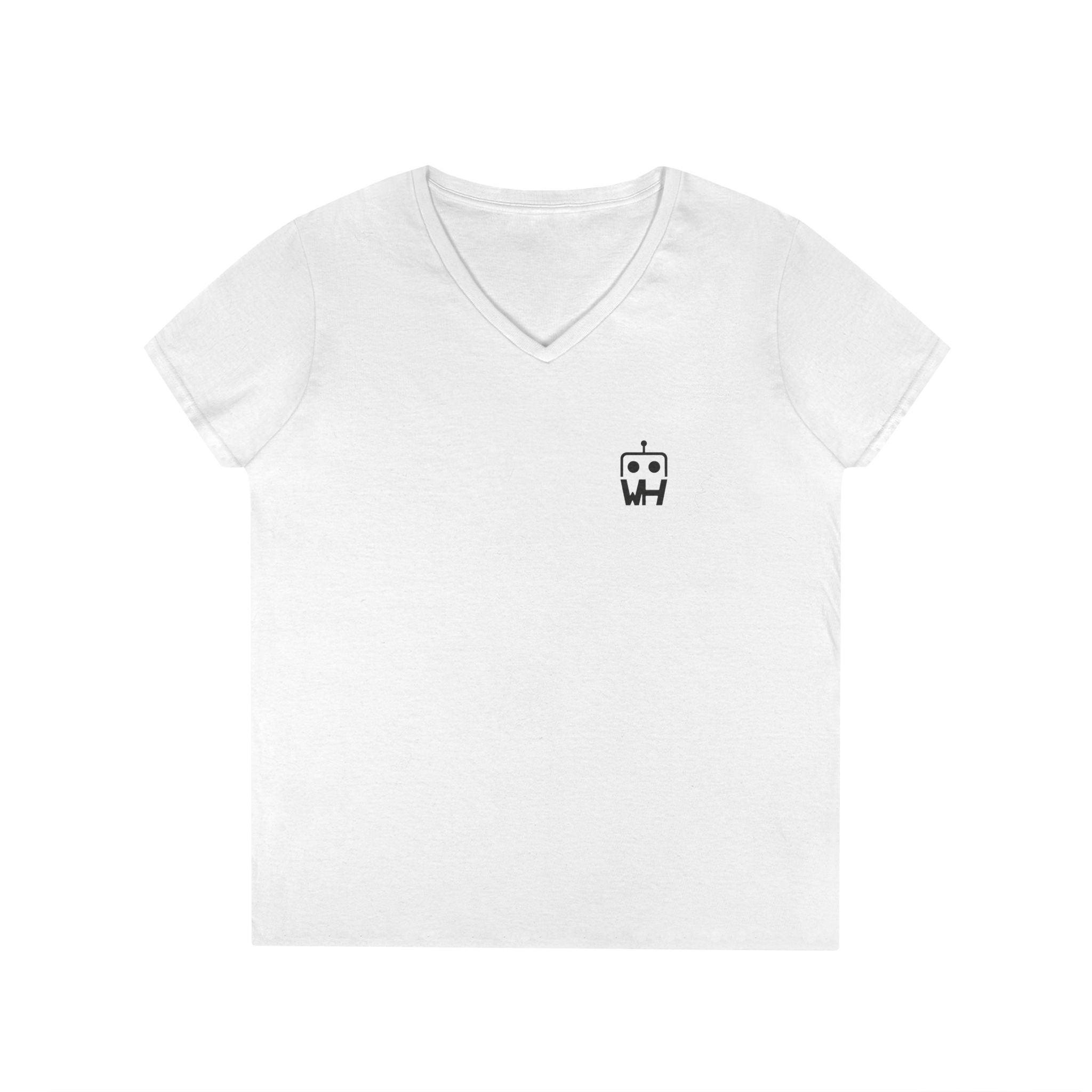 Ladies' V-Neck T-Shirt — Vintage Renaissance Madonna and Angels Graphic Tee