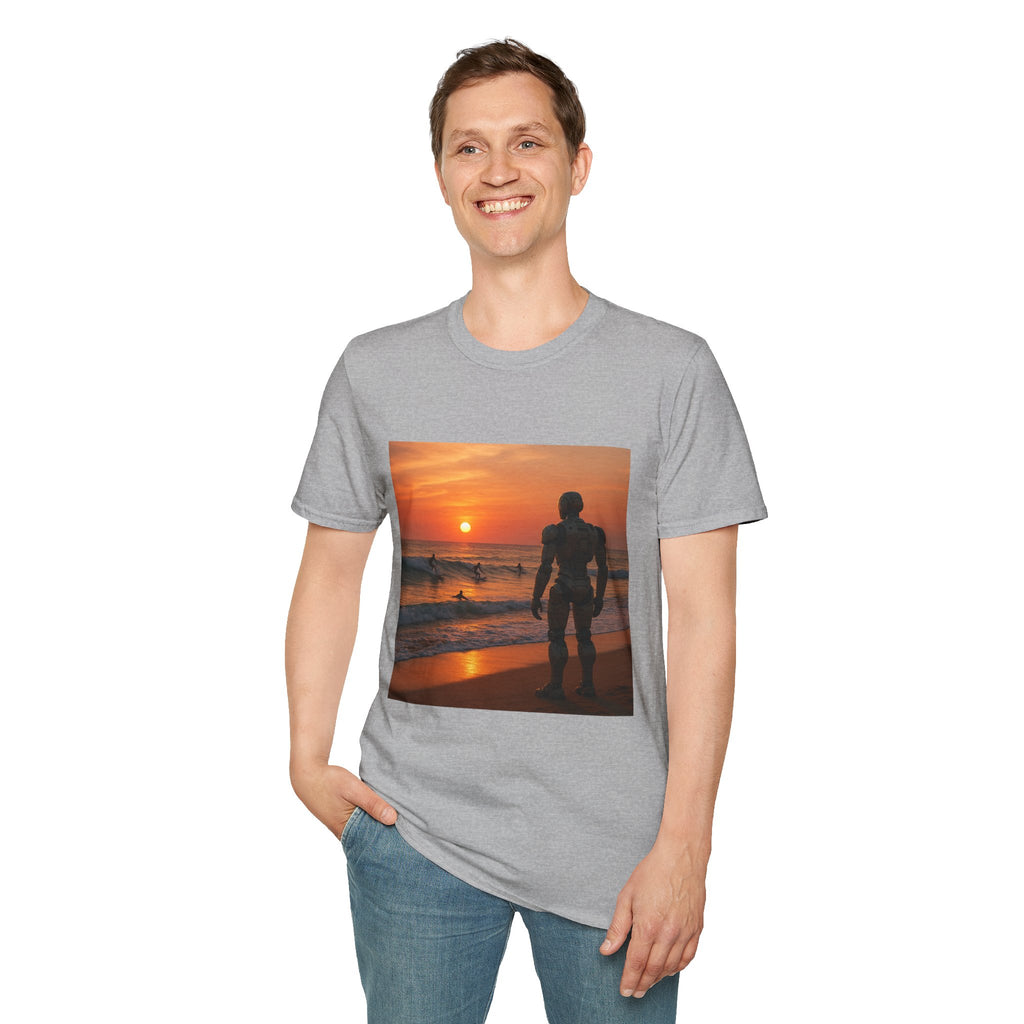 Sunset Surfer T-Shirt — Witness Human Beach Sunset Photography Tee