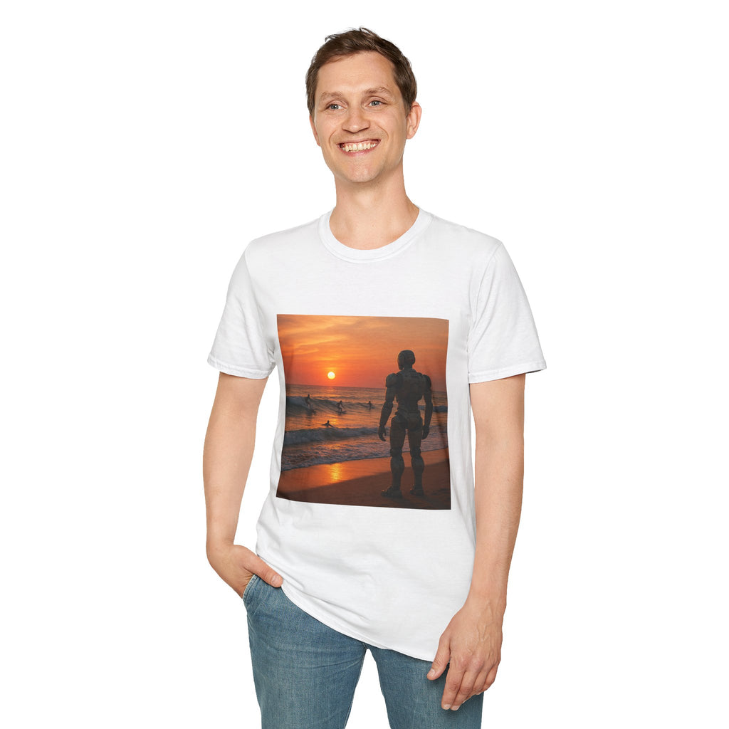 Sunset Surfer T-Shirt — Witness Human Beach Sunset Photography Tee