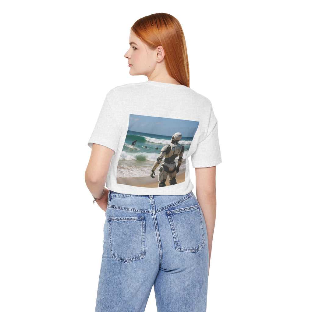 Robot Beach T-Shirt — Surfer Droid Graphic Tee
