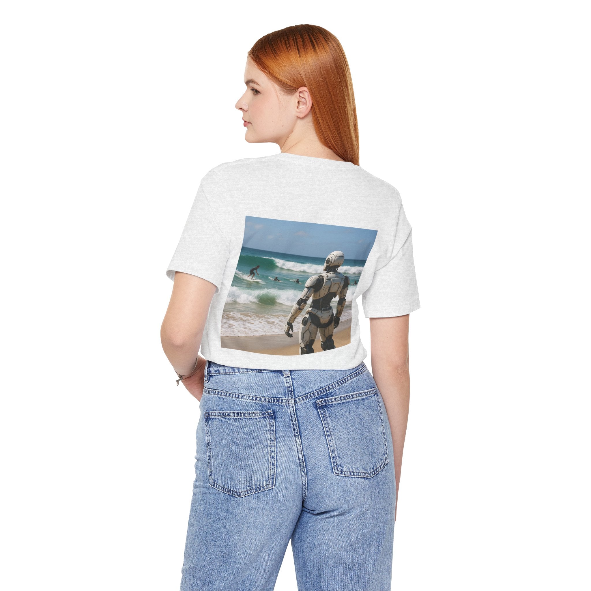 Robot Beach T-Shirt — Surfer Droid Graphic Tee
