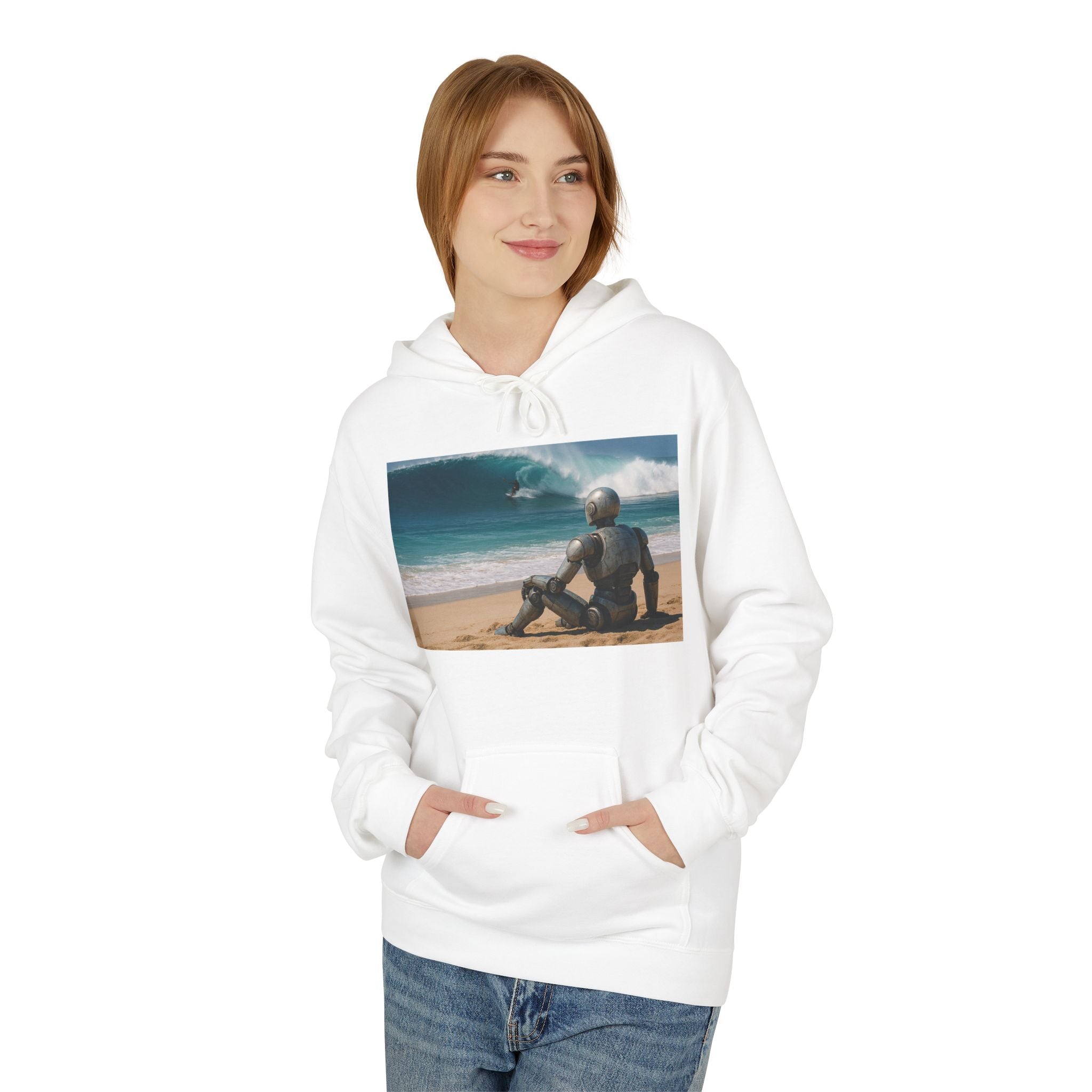 Kitesurfing Wave Robot Hoodie — Surf-Tech Graphic Fleece
