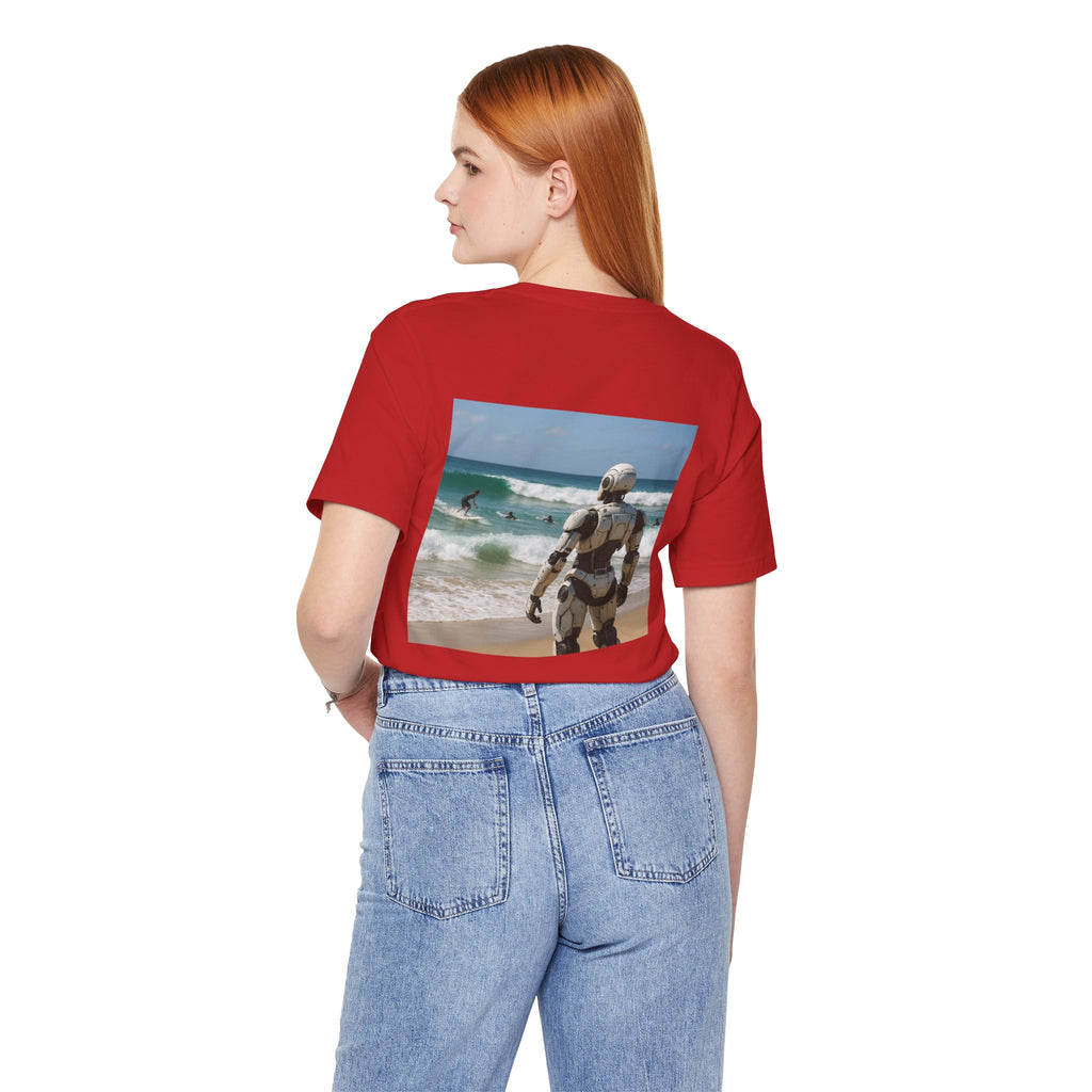 Robot Beach T-Shirt — Surfer Droid Graphic Tee