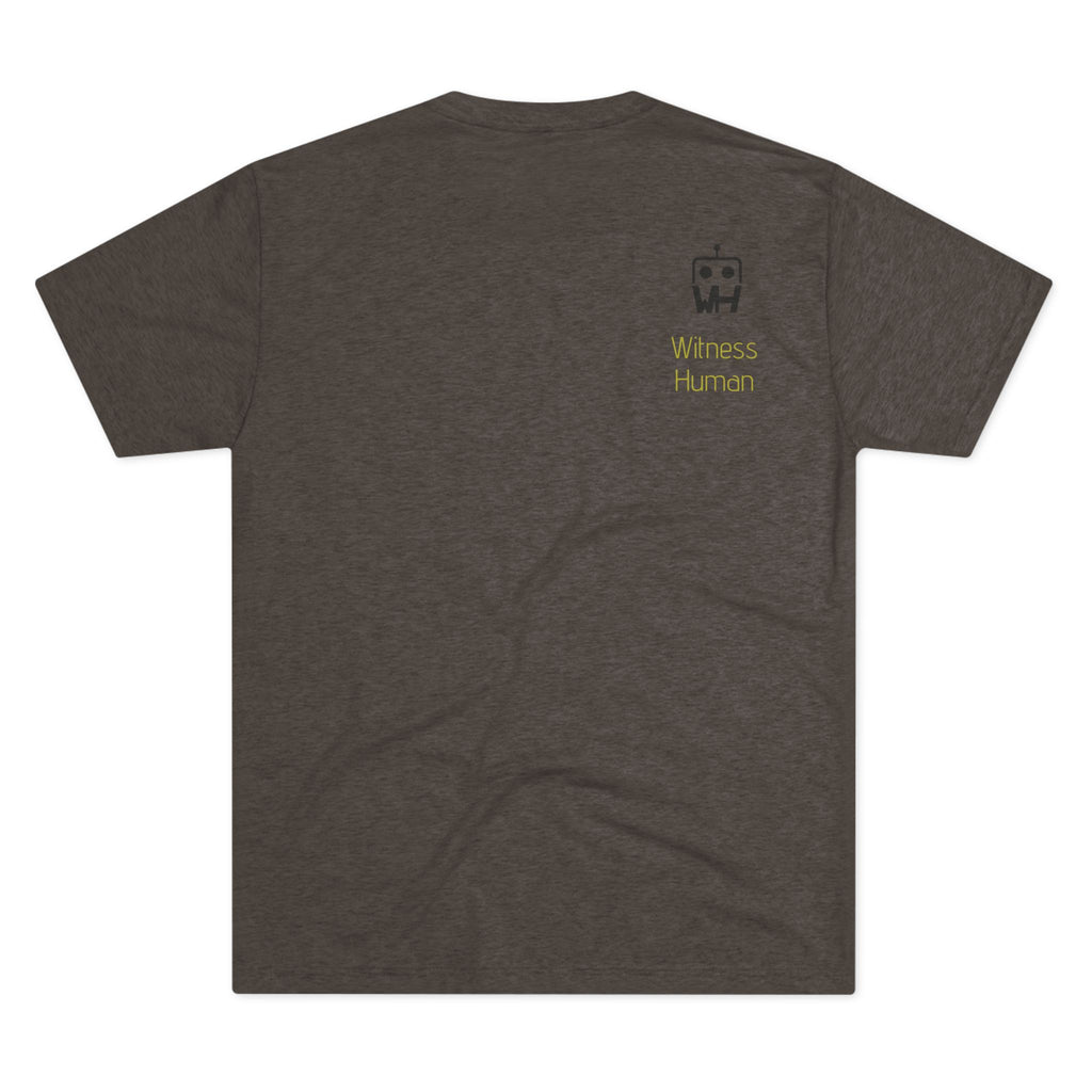 Sunset Robot Beach T‑Shirt — Wilderness Human Graphic Tee